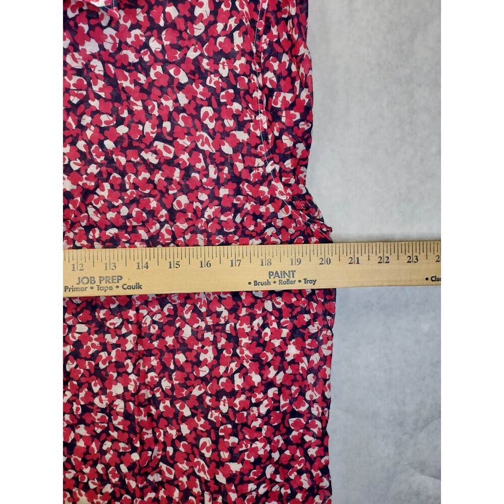 Gant Button Up Shirt Blouse Women's 12 Silk Cotton Pink Floral Collared Preppy - Picture 15 of 15